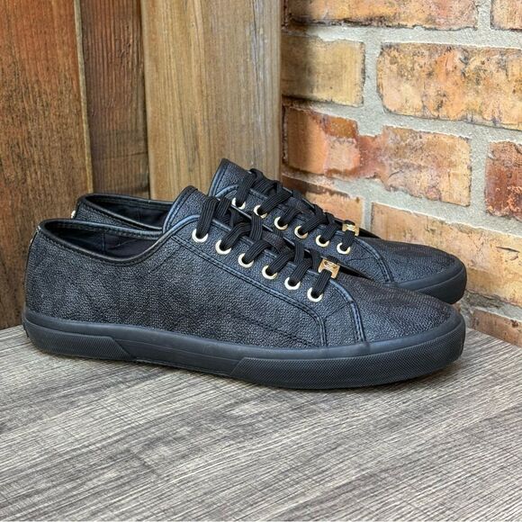 Michael Kors Boerum Sneakers Black MK Monogram Lasered Signature size 11 - Picture 16 of 16
